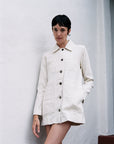 CONRAD CHORE COAT | bone denim | organic + undyed
