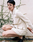 CONRAD CHORE COAT | bone denim | organic + undyed