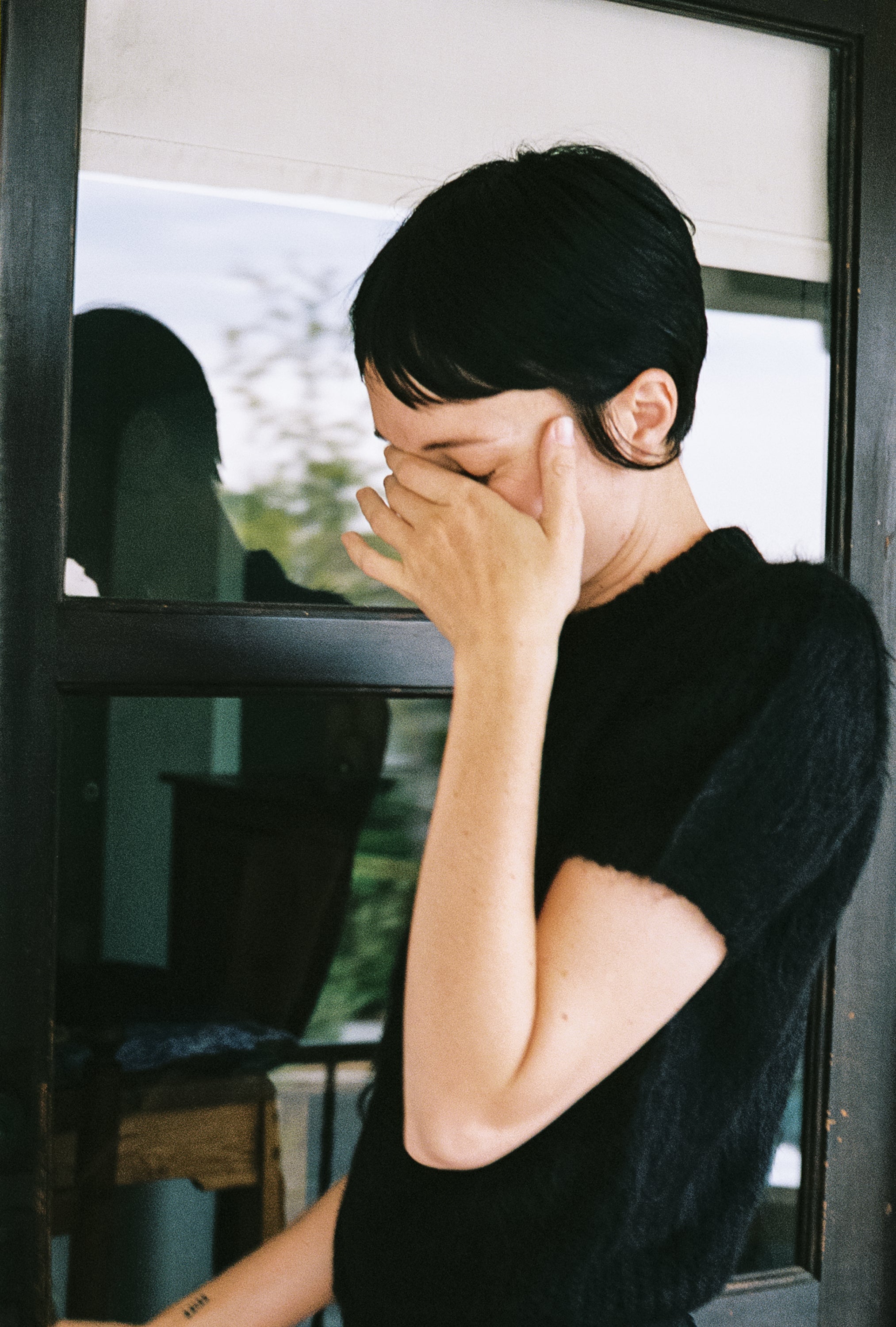 SHORT SLEEVE CARDI | noir
