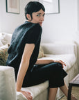 SHORT SLEEVE CARDI | noir