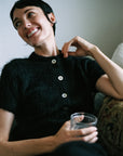SHORT SLEEVE CARDI | noir