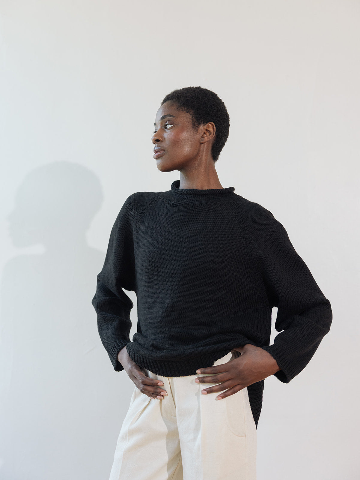 CHUNKY OVERSIZED JUMPER | noir