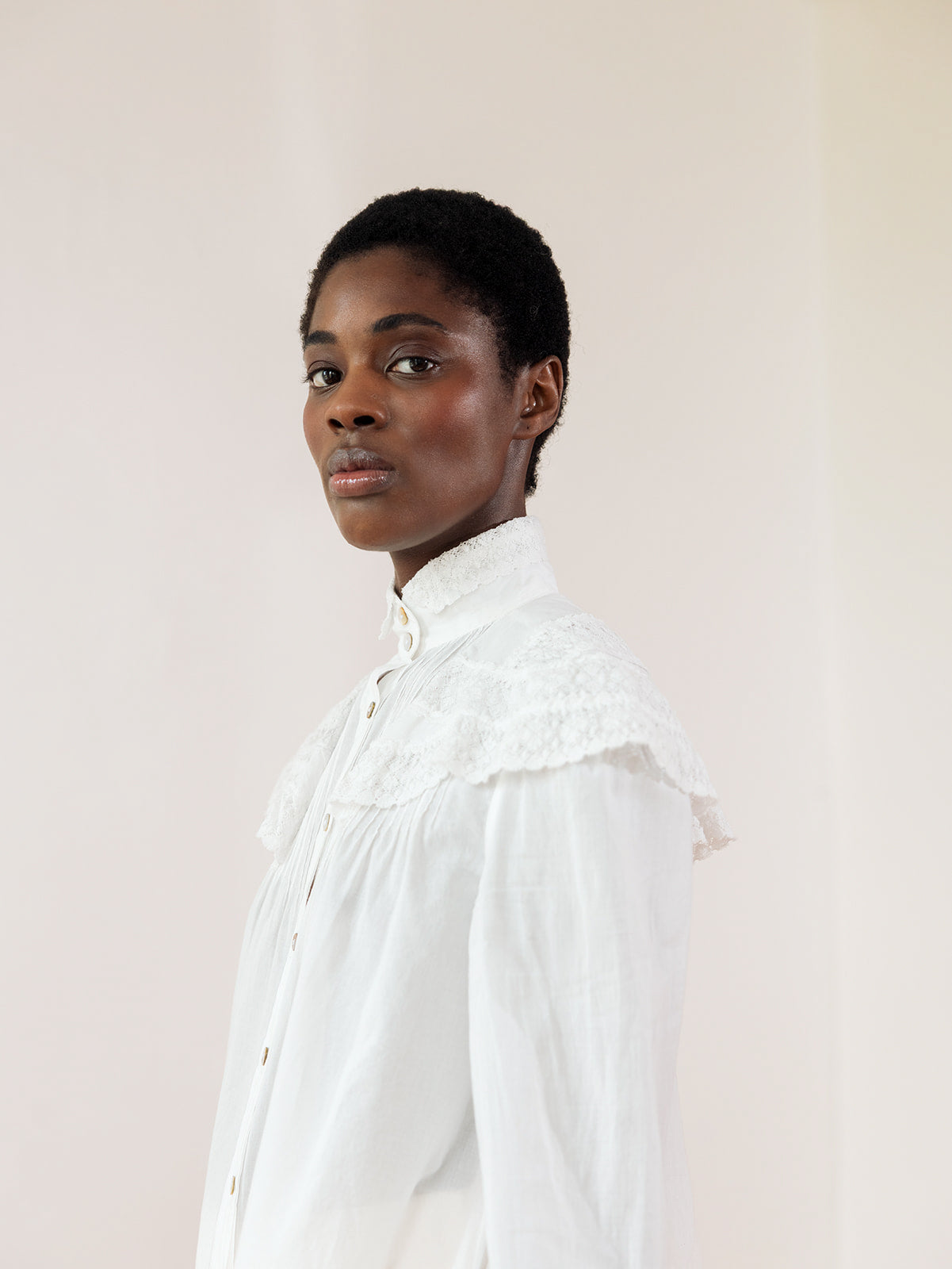 MAYA BLOUSE | bone | organic