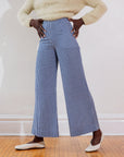 COOK TROUSER | indigo gingham | organic + earth dyed