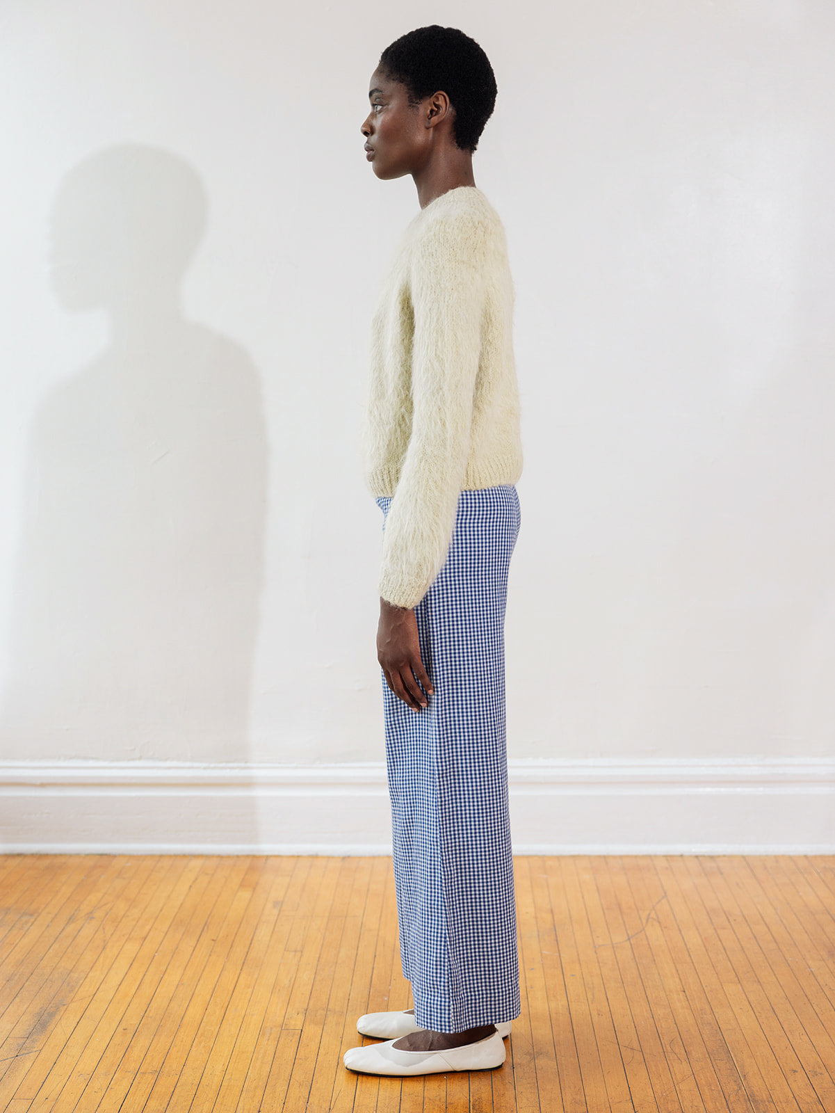 COOK TROUSER | indigo gingham | organic + earth dyed