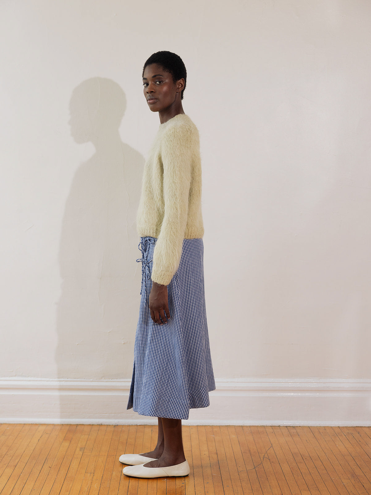 ELDI SKIRT | indigo gingham | organic
