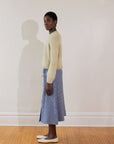 ELDI SKIRT | indigo gingham | organic