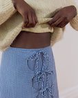 ELDI SKIRT | indigo gingham | organic