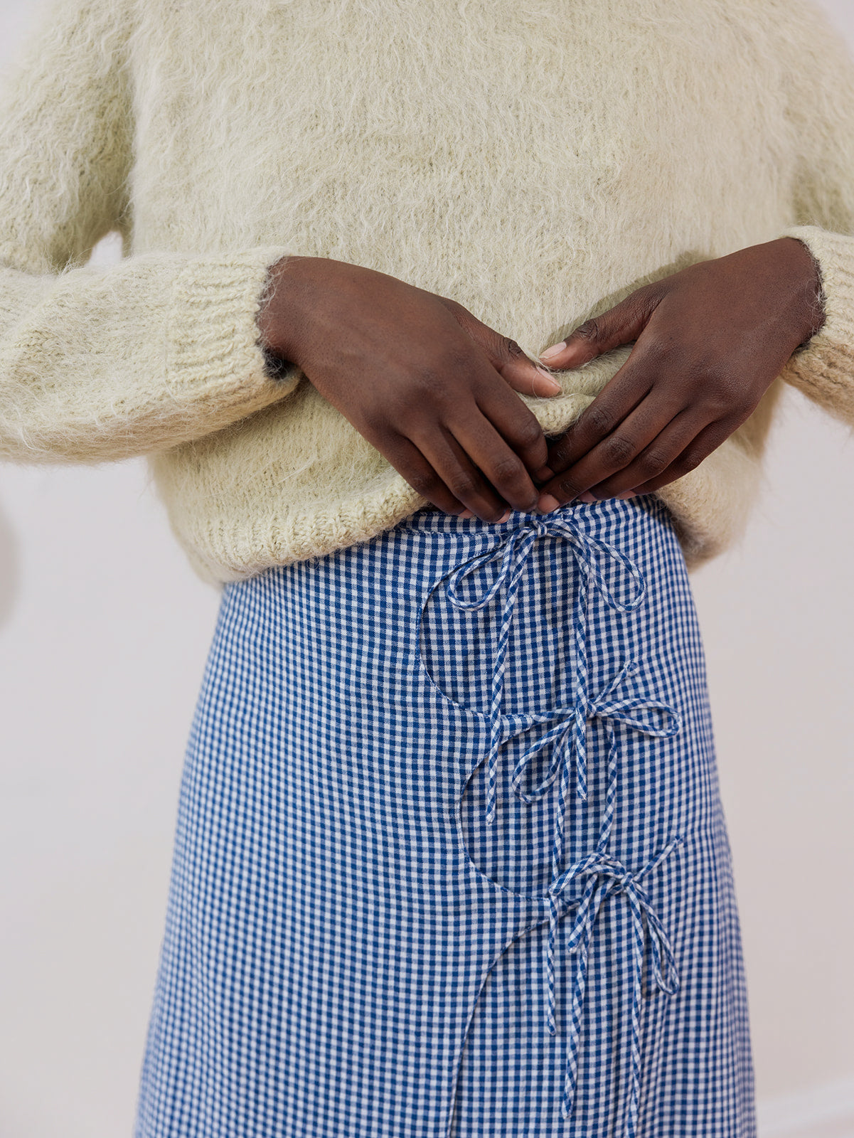 ELDI SKIRT | indigo gingham | organic