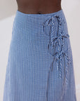 ELDI SKIRT | indigo gingham | organic