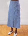 ELDI SKIRT | indigo gingham | organic