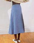 ELDI SKIRT | indigo gingham | organic