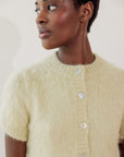 SHORT SLEEVE CARDI | pear