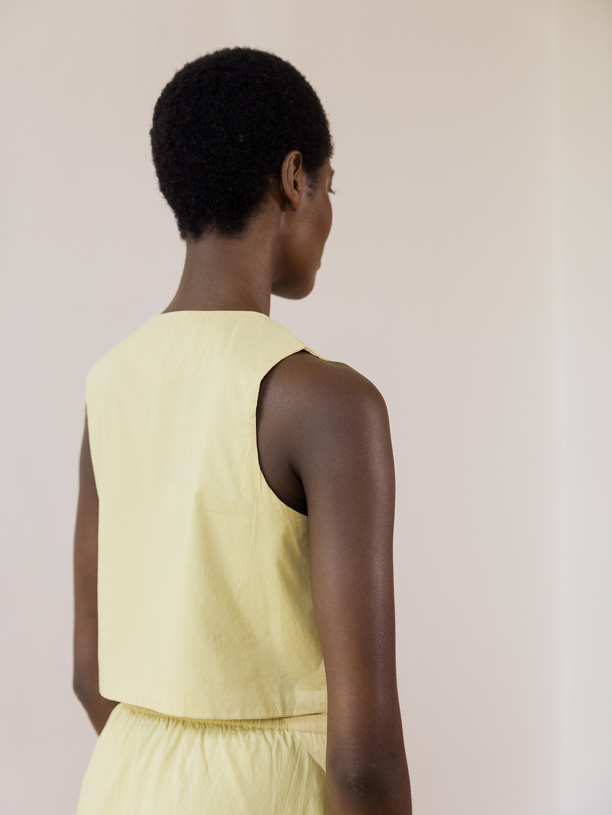 TAHINI TOP | butter | organic + earth dyed