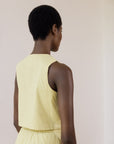 TAHINI TOP | butter | organic + earth dyed