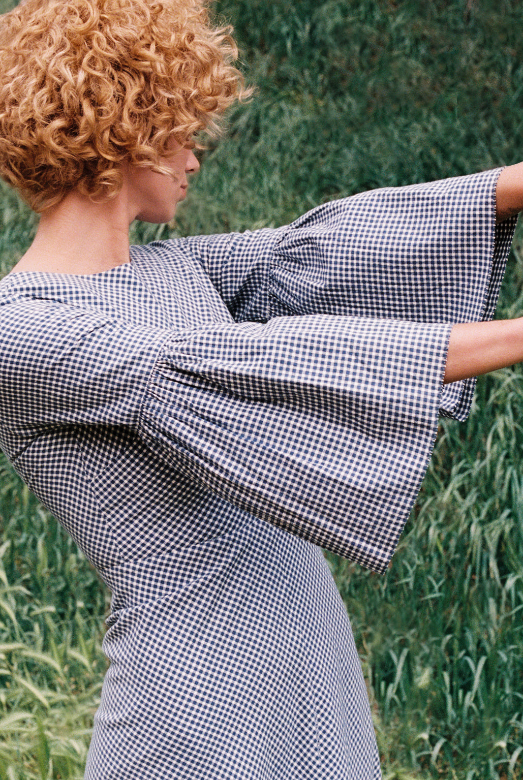 MARLO DRESS | gingham | organic + earth dyed