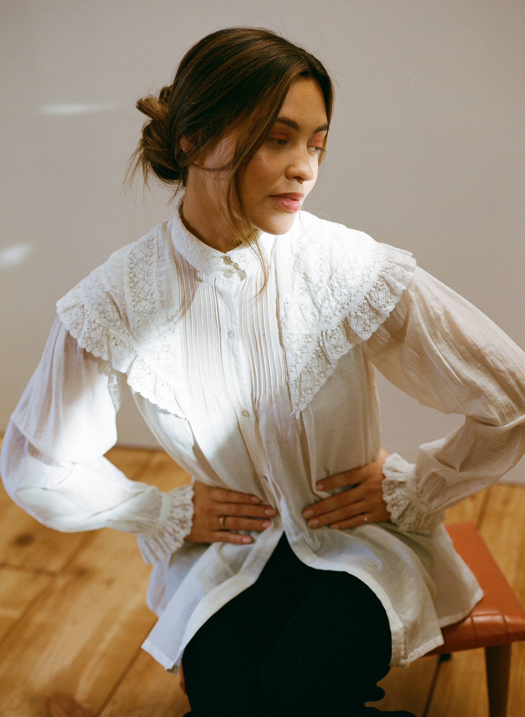 MAYA BLOUSE | bone | organic