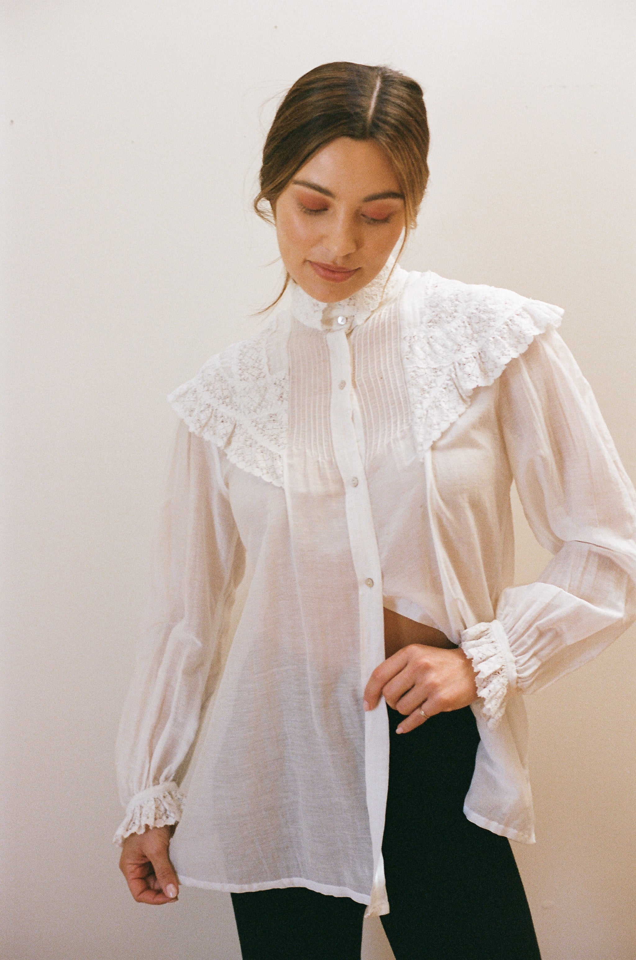 MAYA BLOUSE | bone | organic