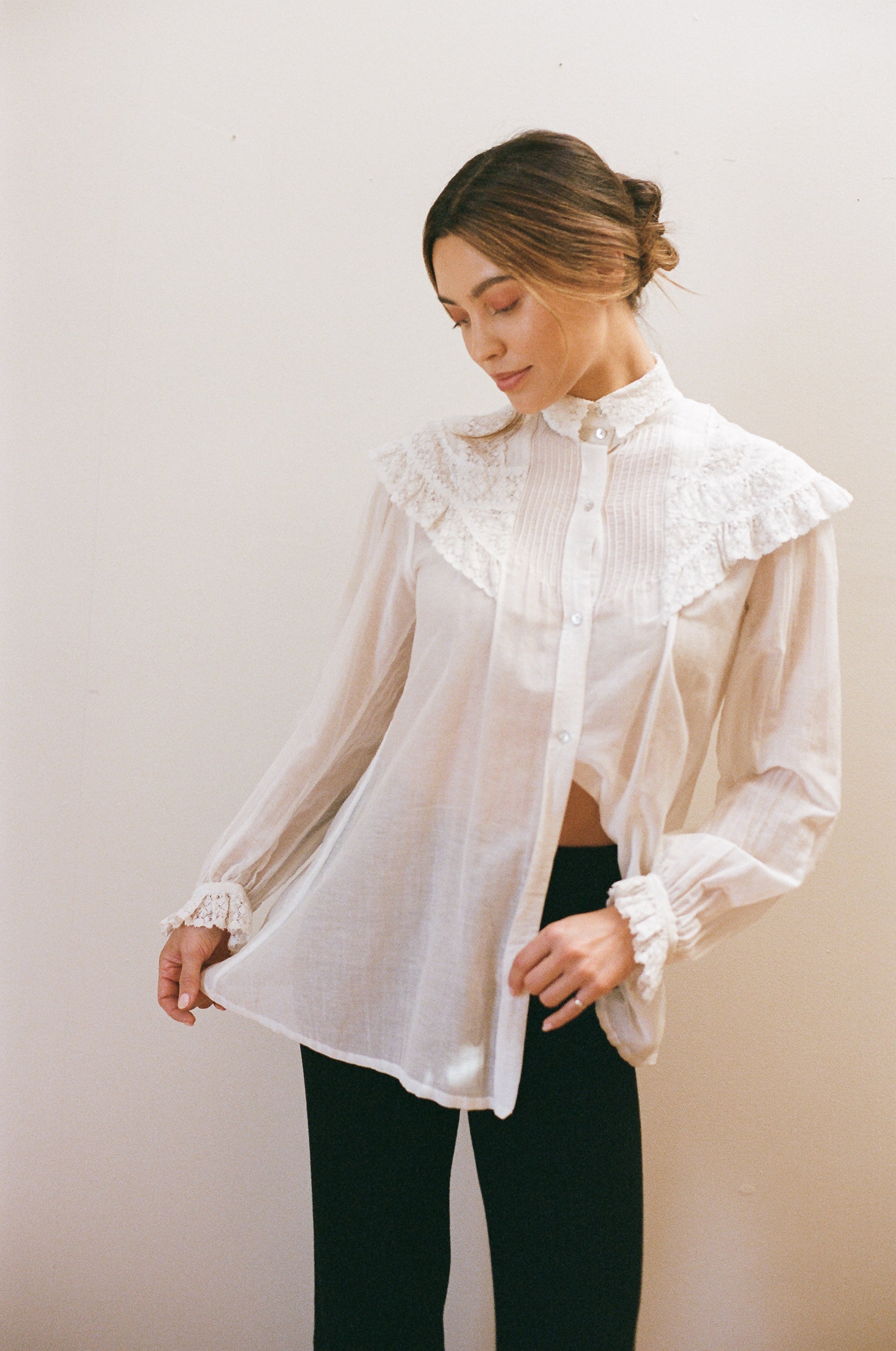 MAYA BLOUSE | bone | organic