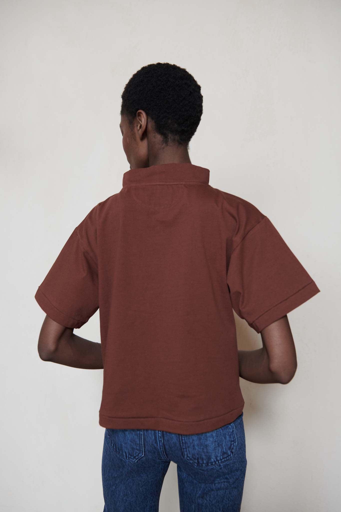 MOCKNECK TEE | maple | organic