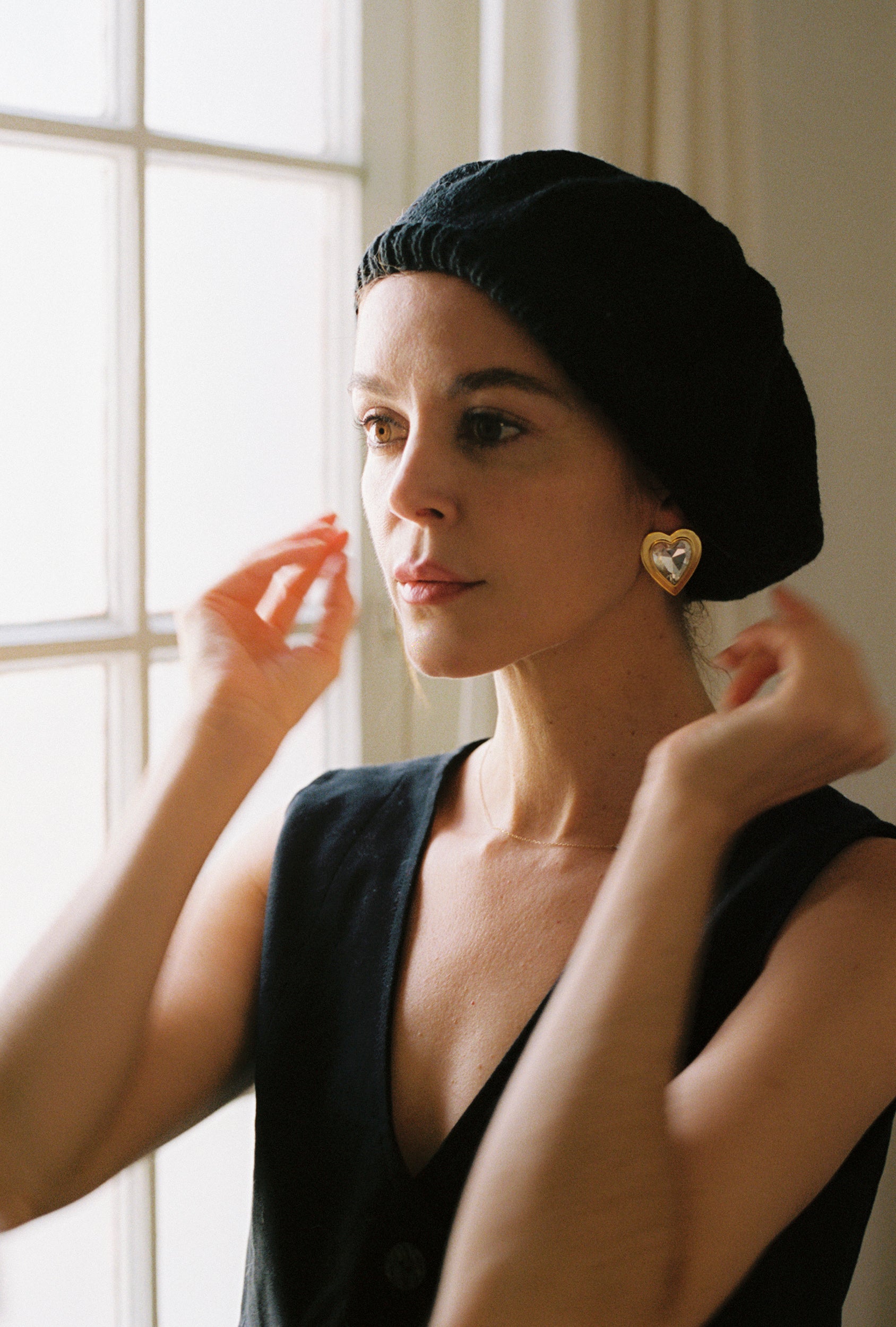 COTTON BERET | noir