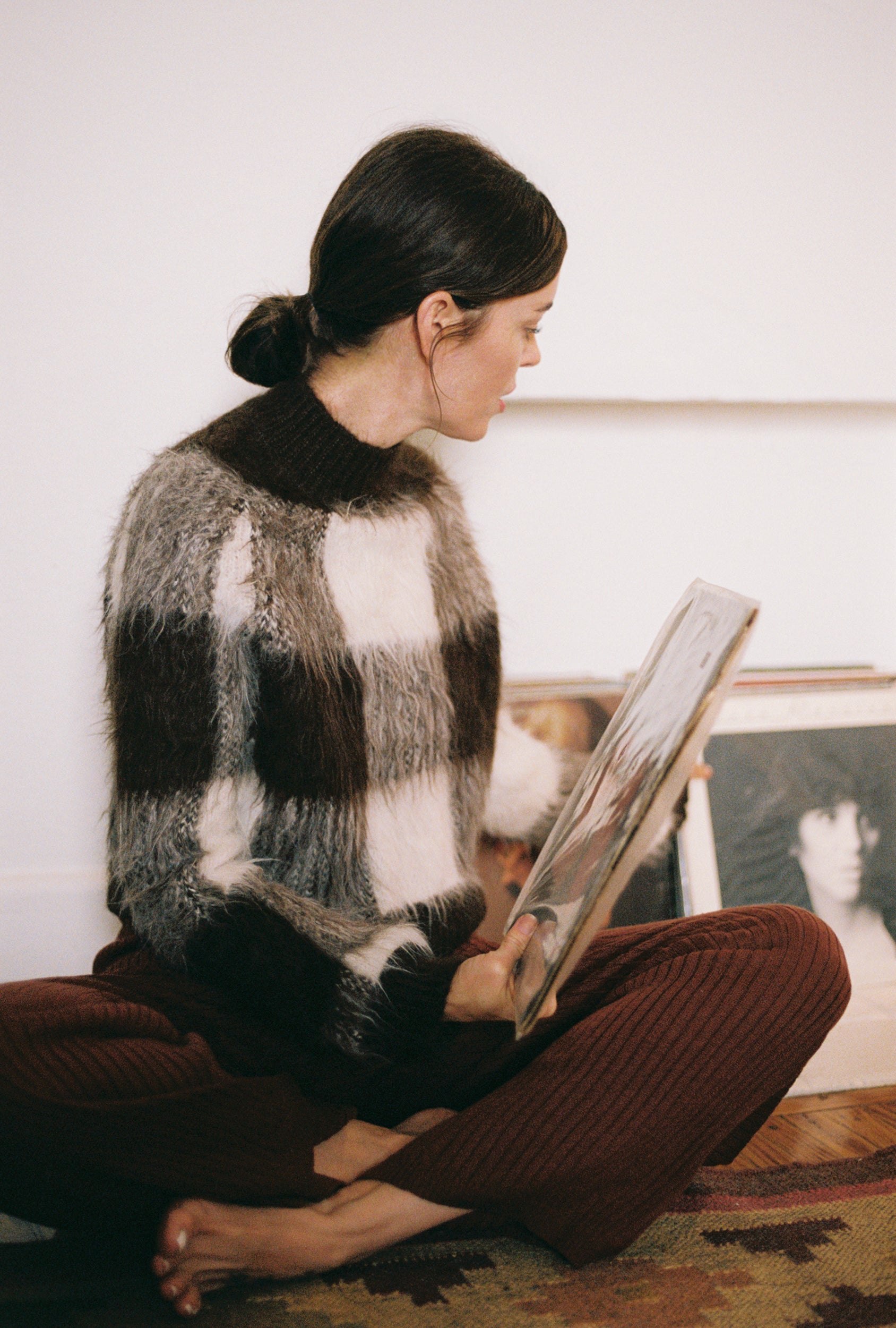 RIBBED GALLO PANT | cacao