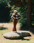 RIBBED GALLO PANT | cacao