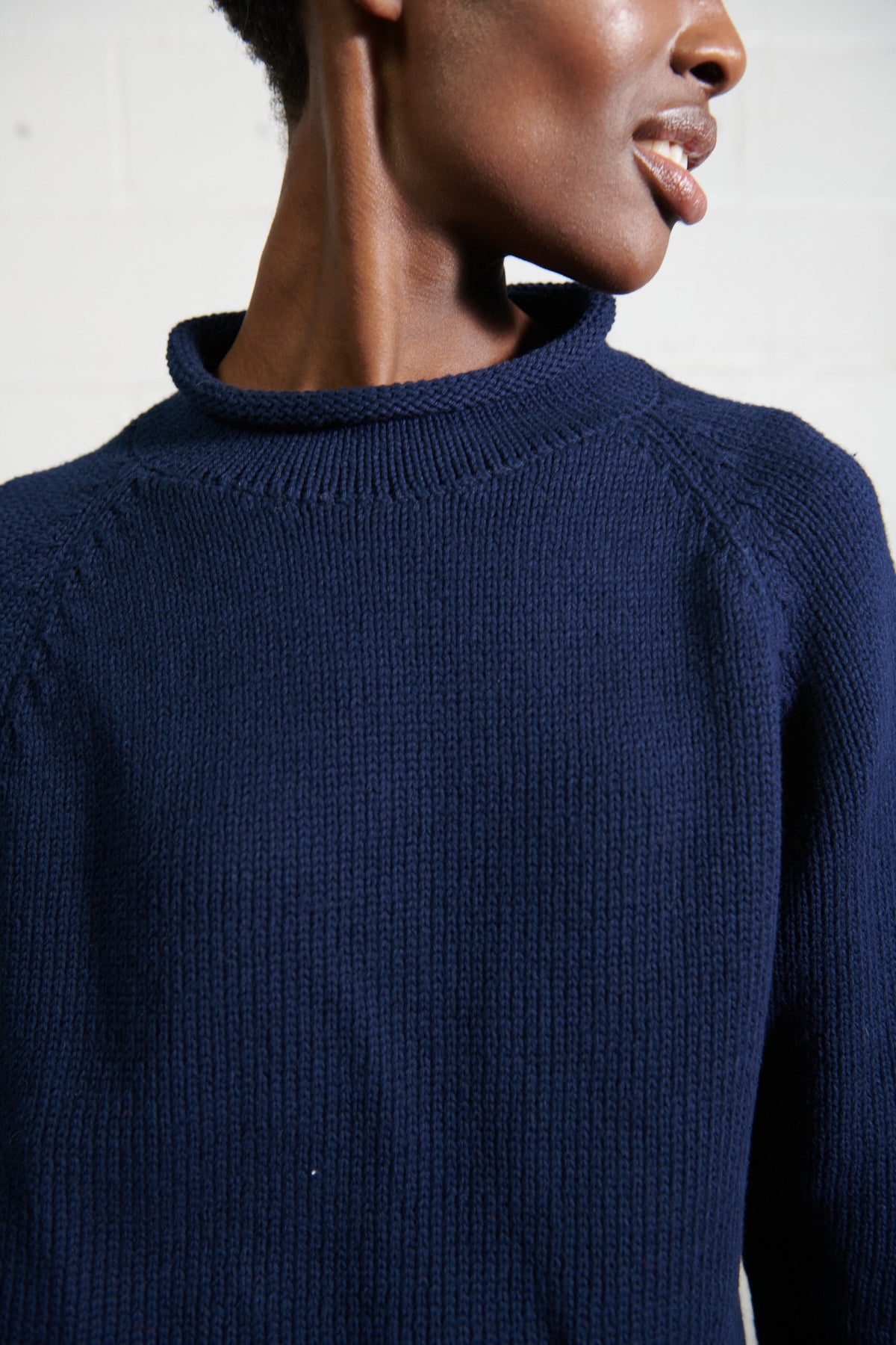 CHUNKY OVERSIZED JUMPER | navy | organic
