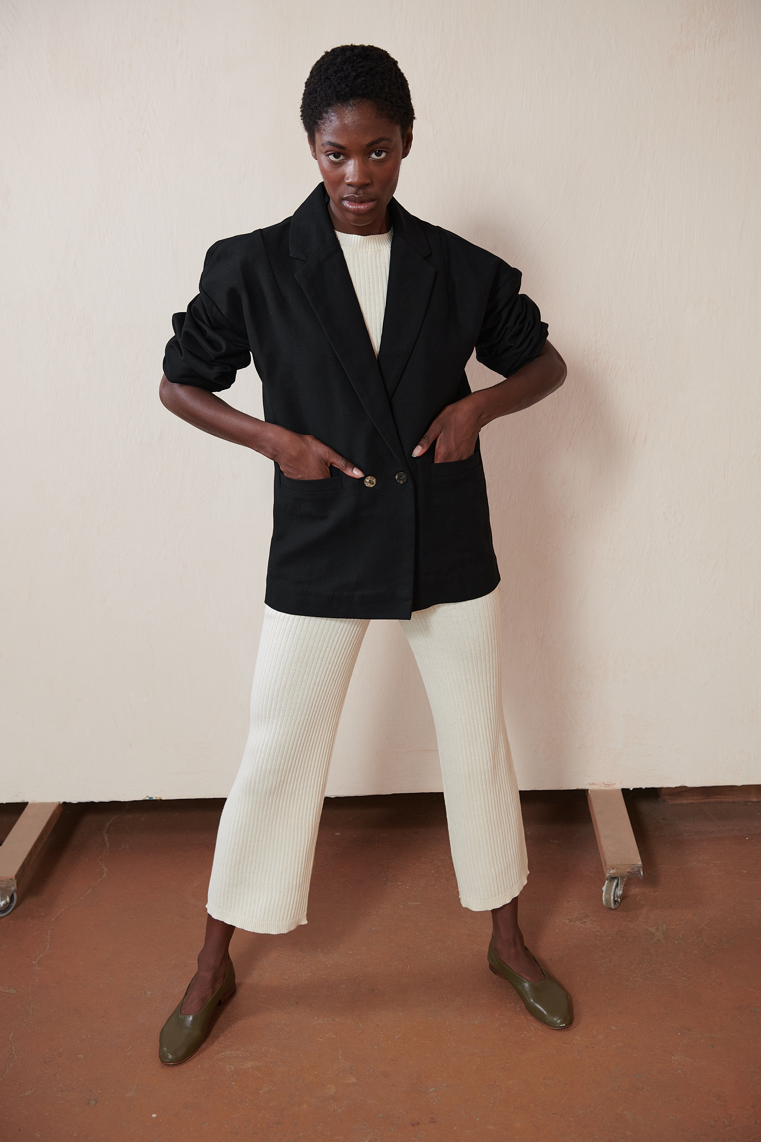 RONIN BLAZER | noir | organic – Maria Stanley