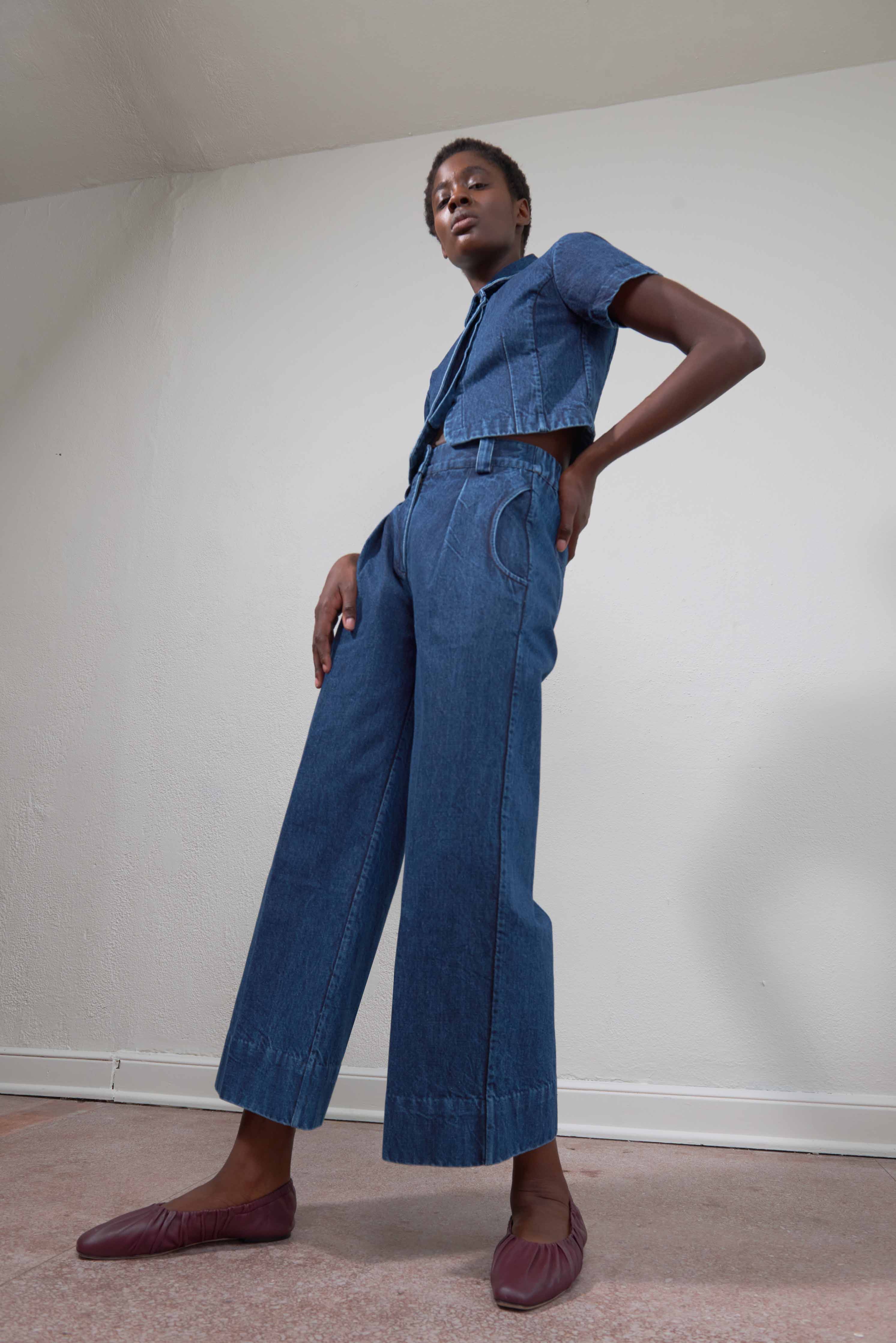 SLOANE TROUSER | indigo denim | organic
