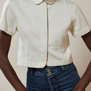 SEBASTIAN TOP | bone denim | organic + undyed