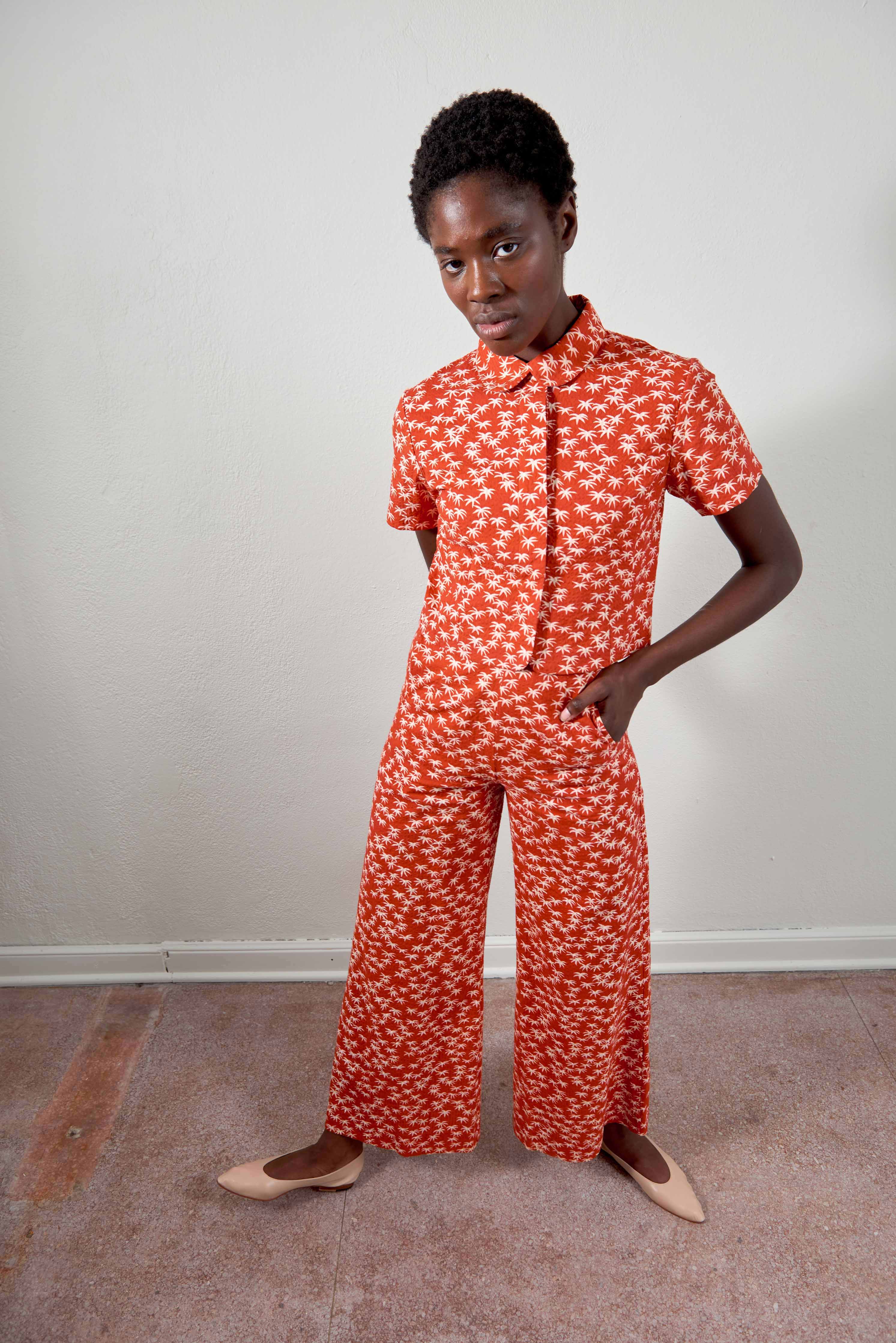 COOK TROUSER | palm | organic
