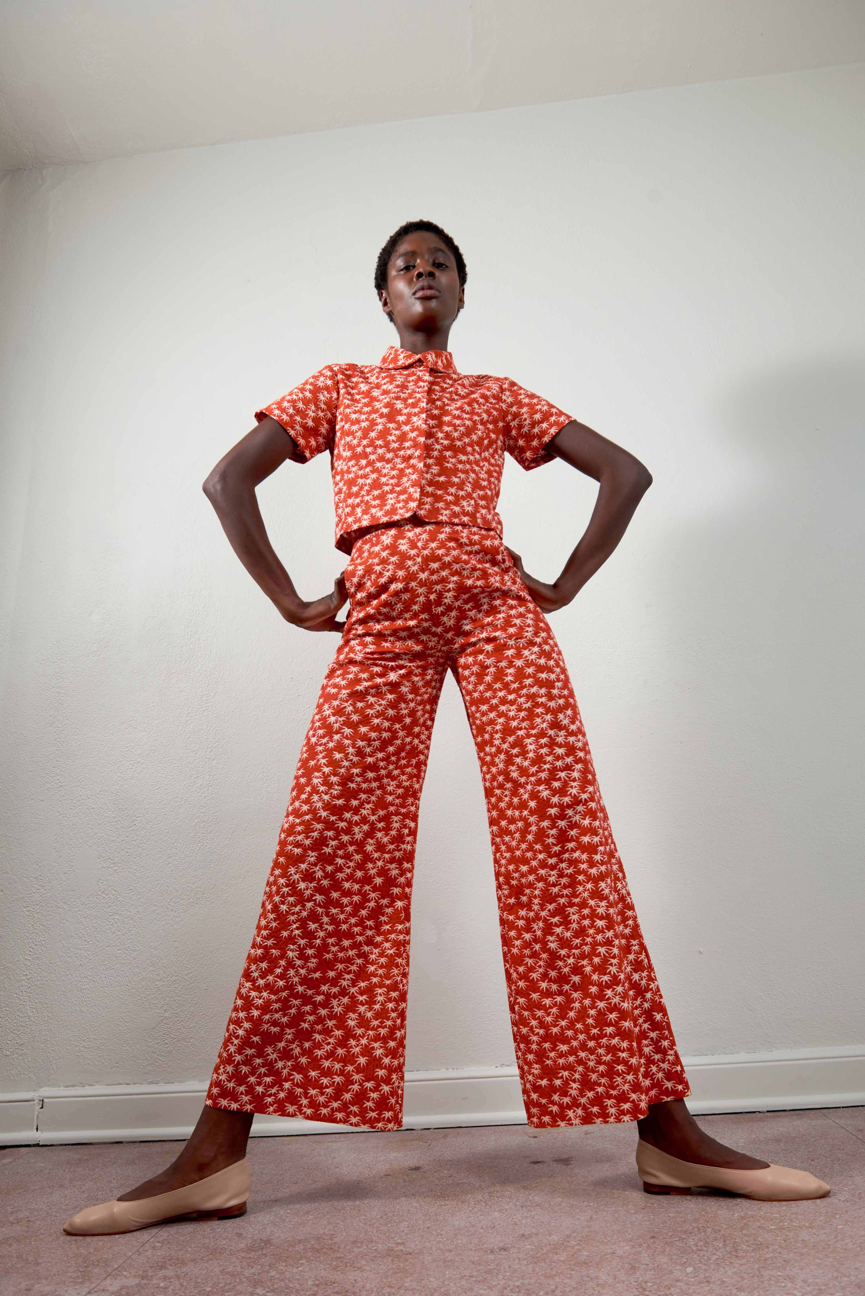 COOK TROUSER | palm | organic