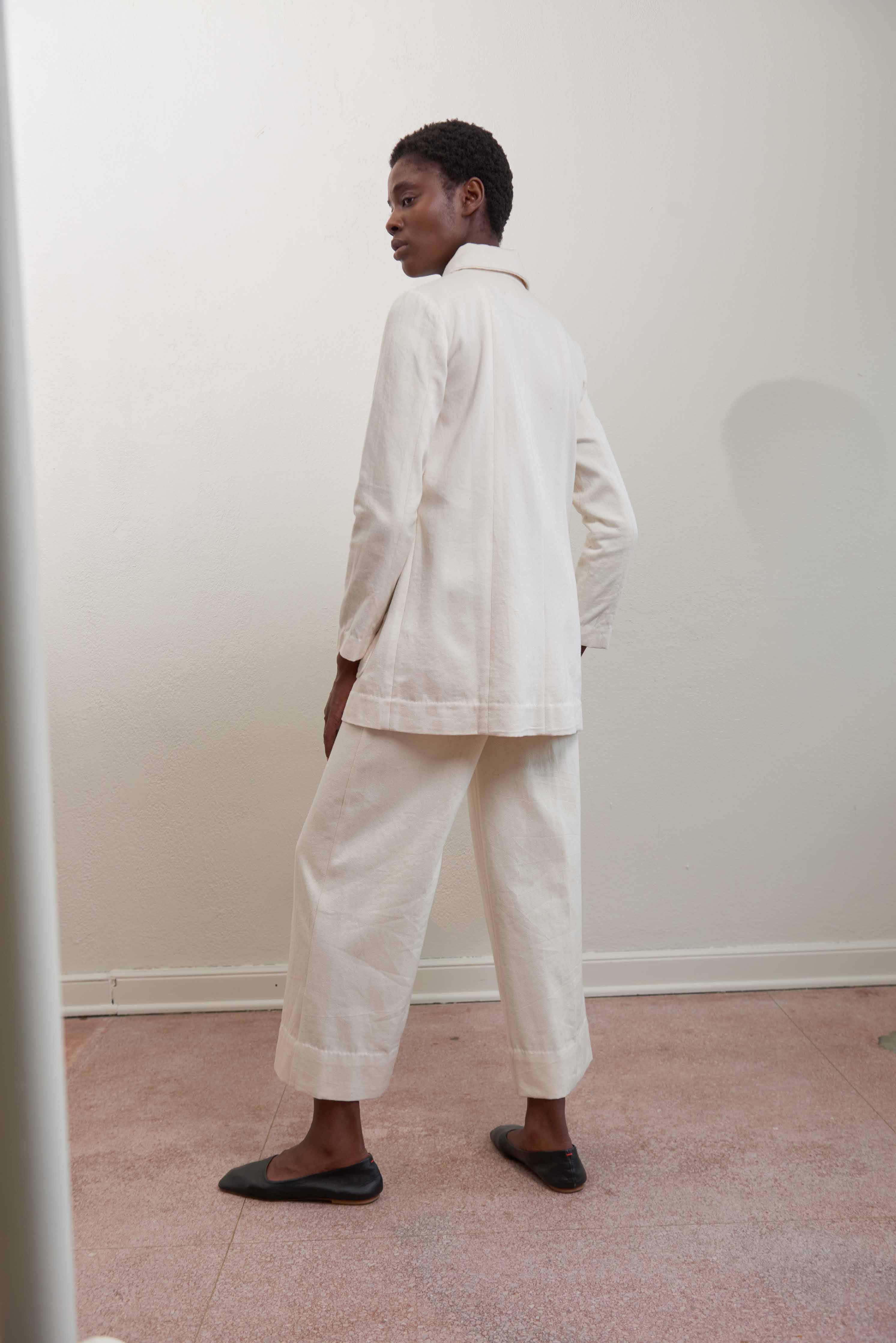 SLOANE TROUSER | bone denim | organic