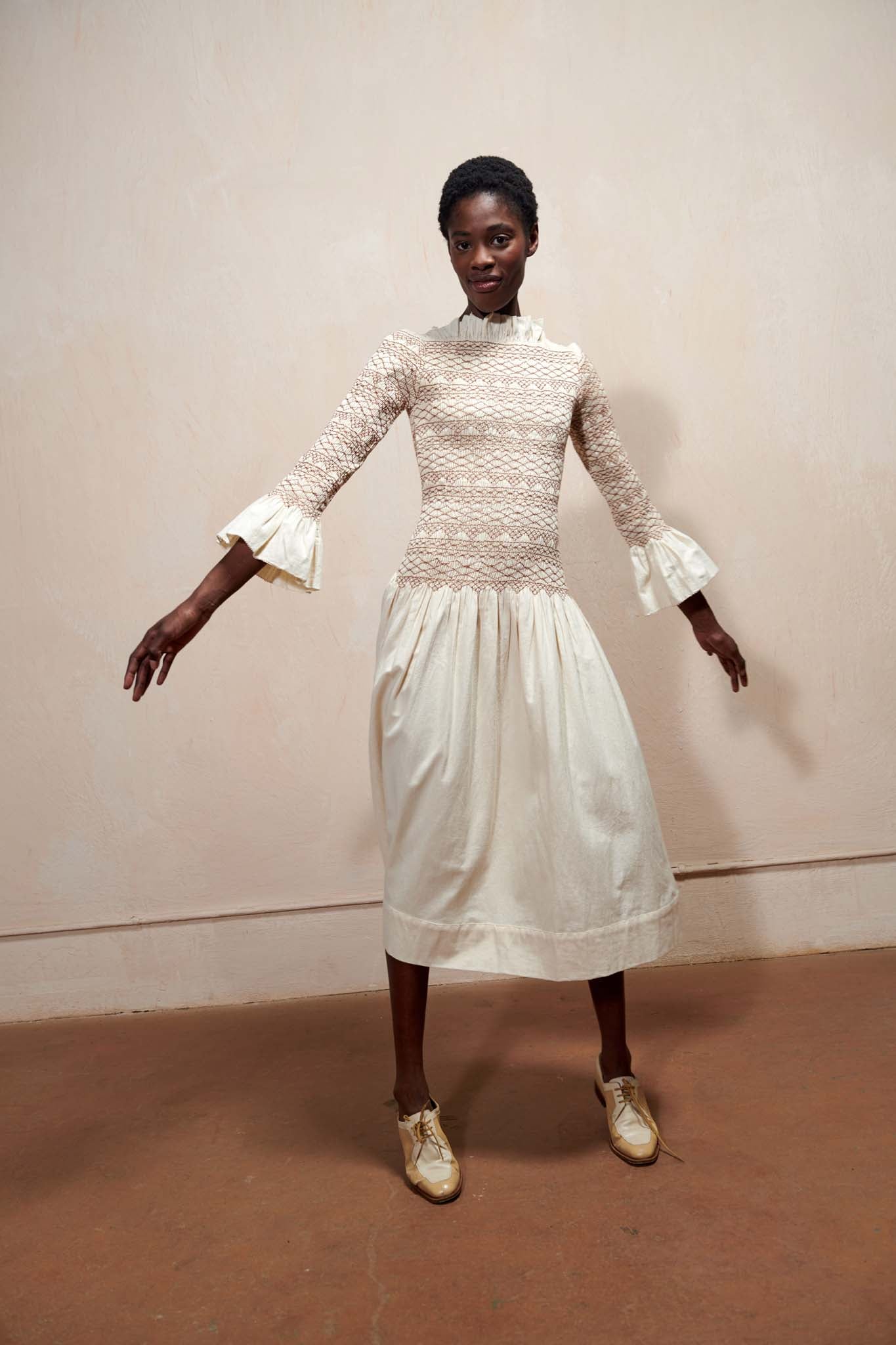 STERLING DRESS | ecru | organic + earth dyed