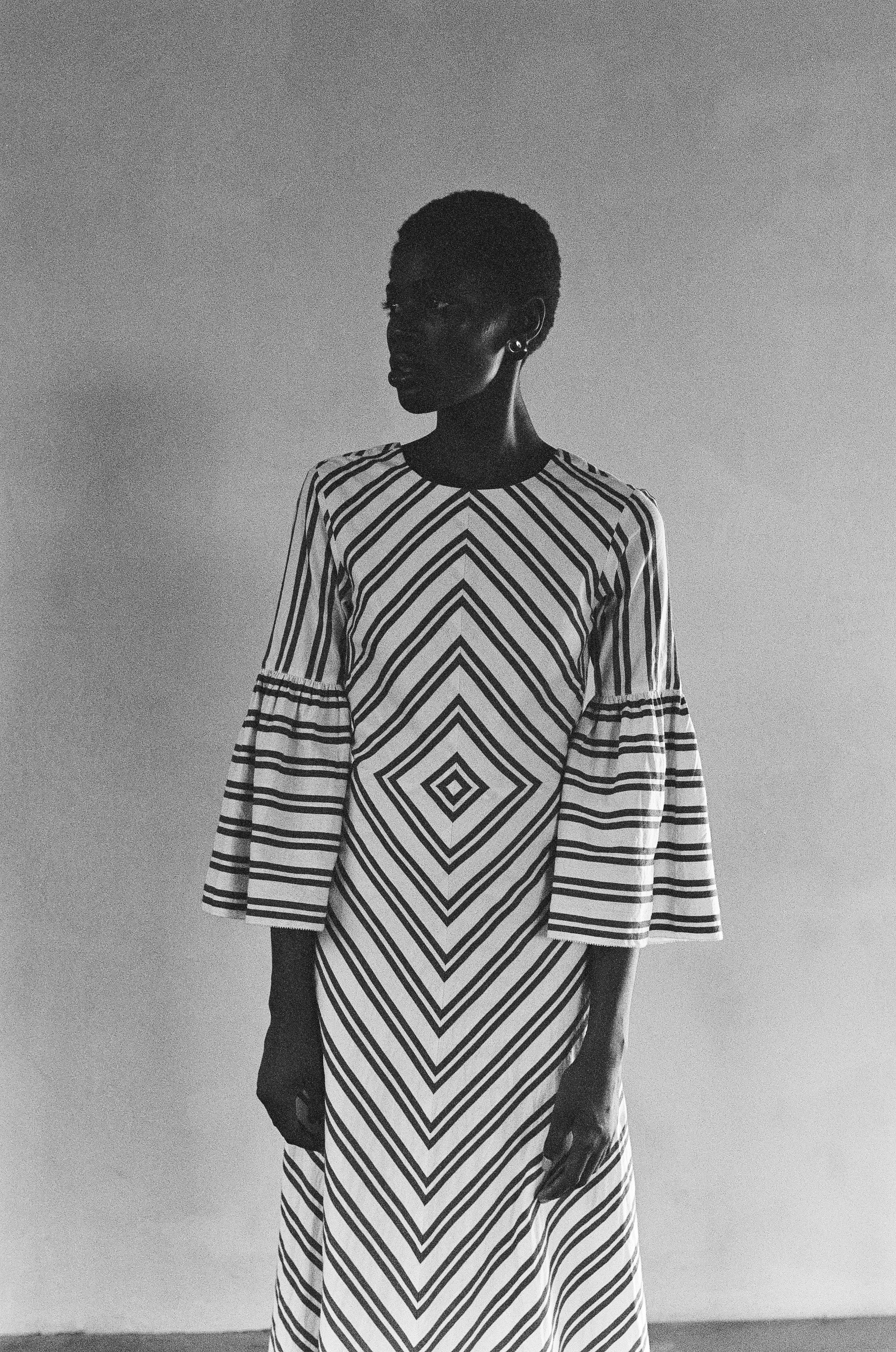 MARLO DRESS | stripe | organic + earth dyed