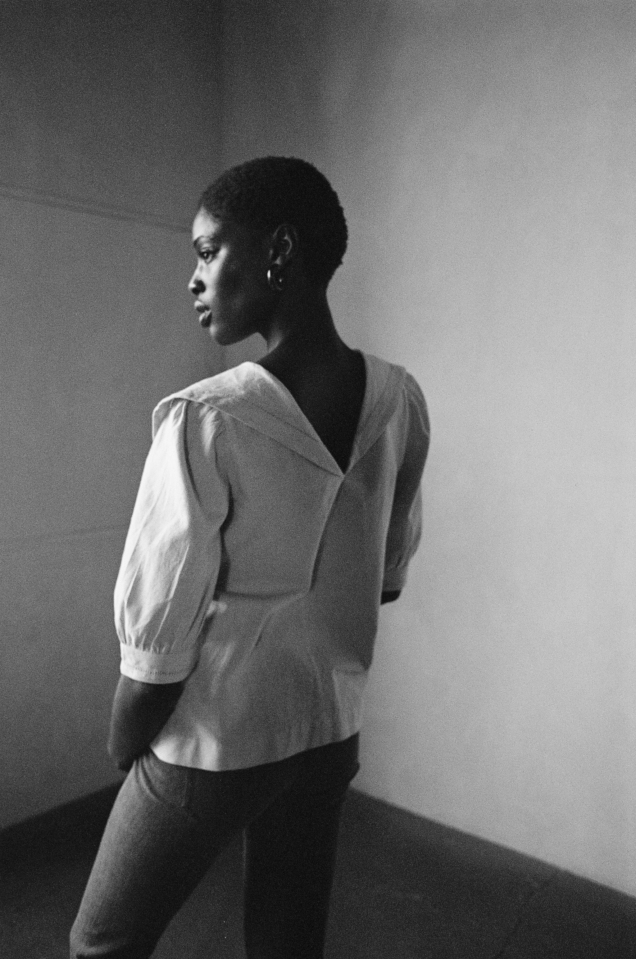 RIVETT BLOUSE | bone | organic + earth dyed