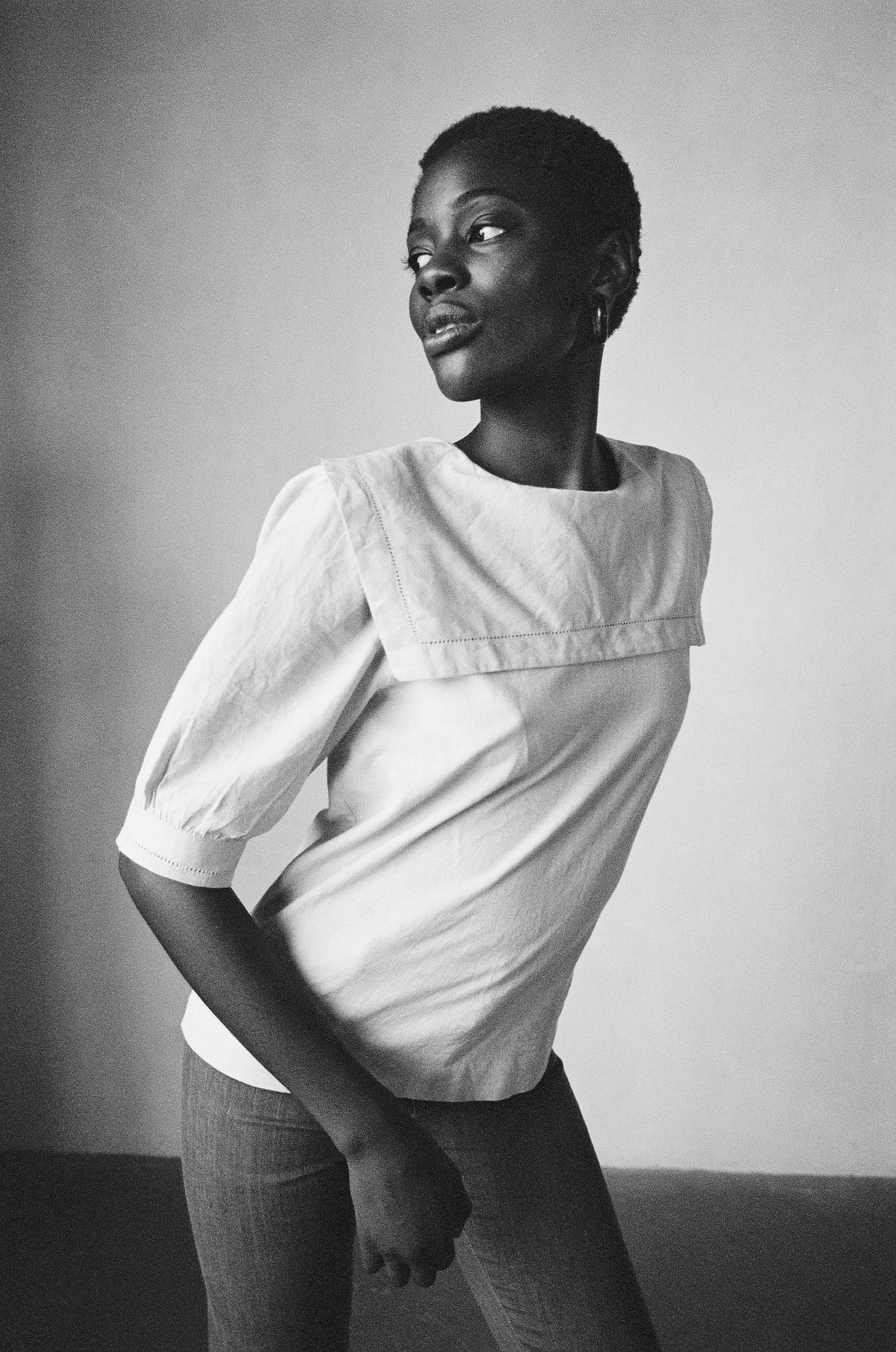 RIVETT BLOUSE | bone | organic + earth dyed