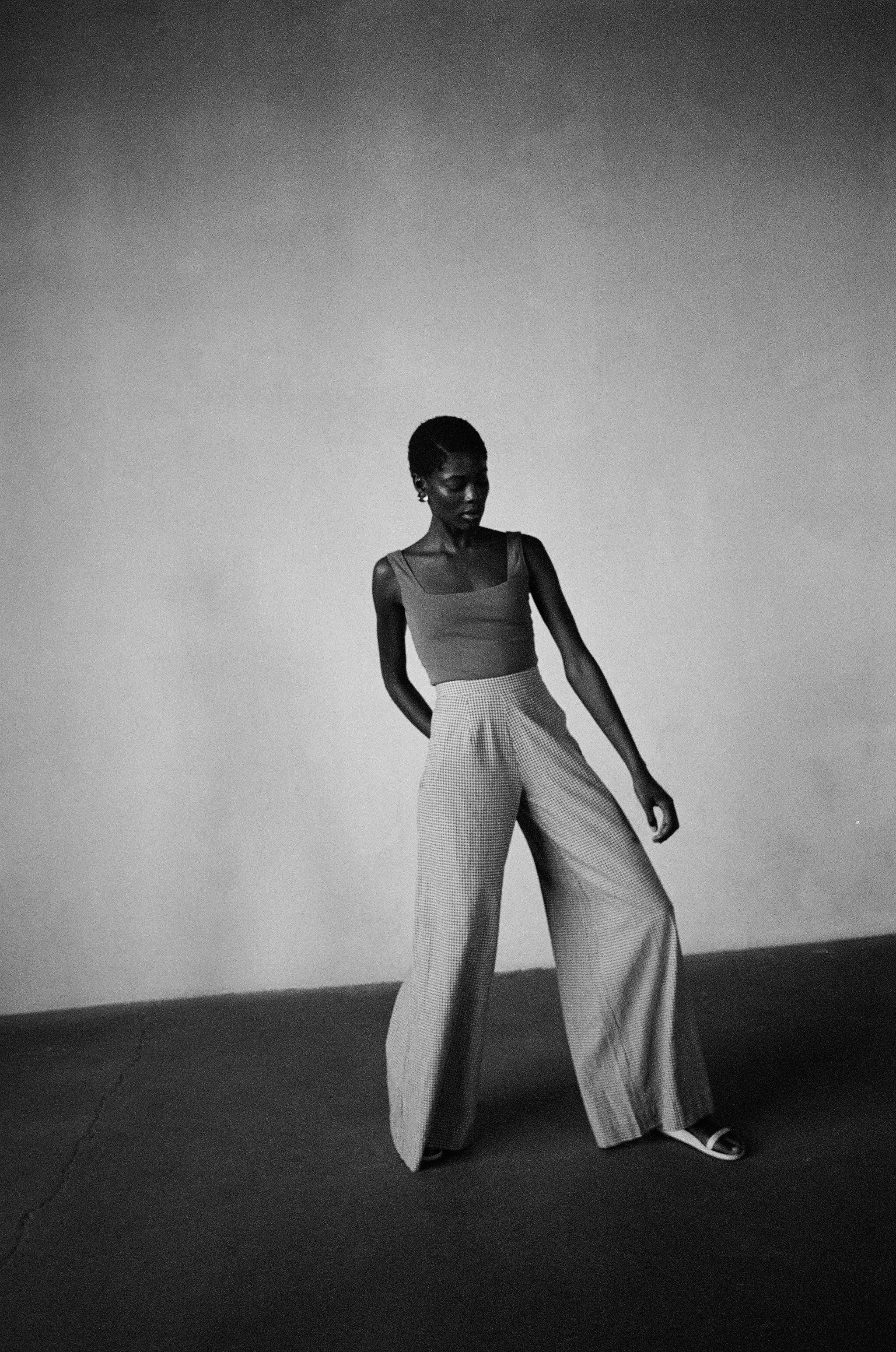 COOK TROUSER | gingham | organic + earth dyed