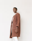 Maria Stanley cotton sherpa verde coat clove brown