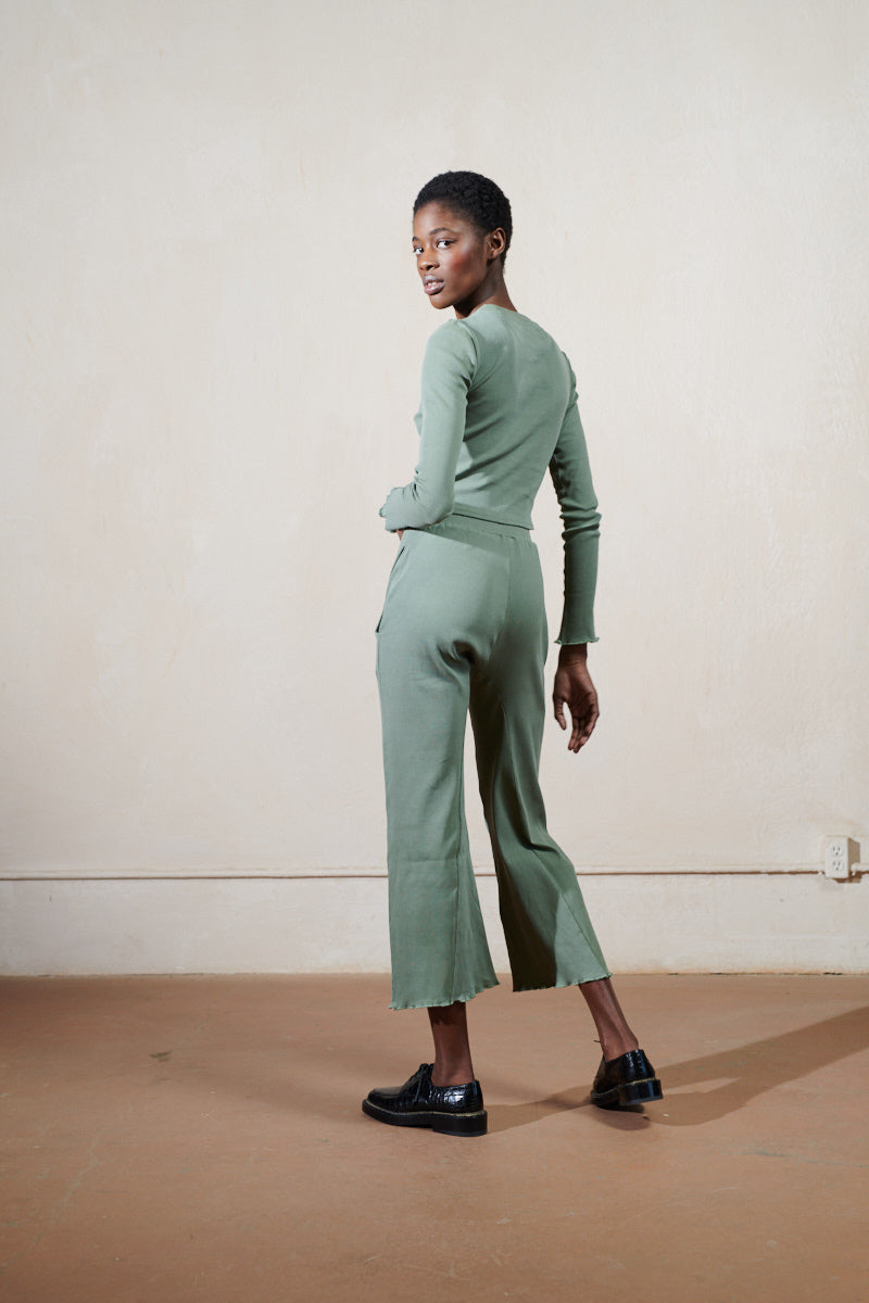 THE LOUNGE PANT | celadon | organic + earth dyed