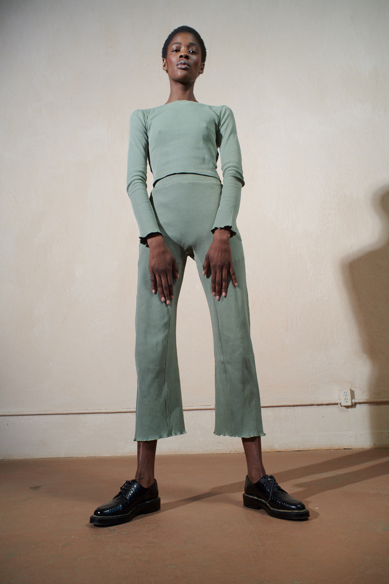 THE LOUNGE PANT | celadon | organic + earth dyed