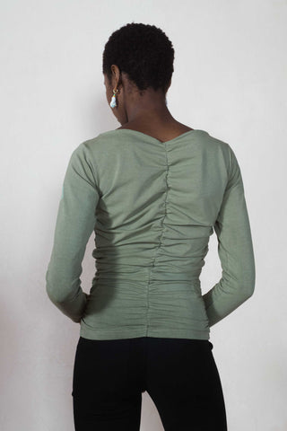 MUSA TOP | celadon | organic + earth dyed