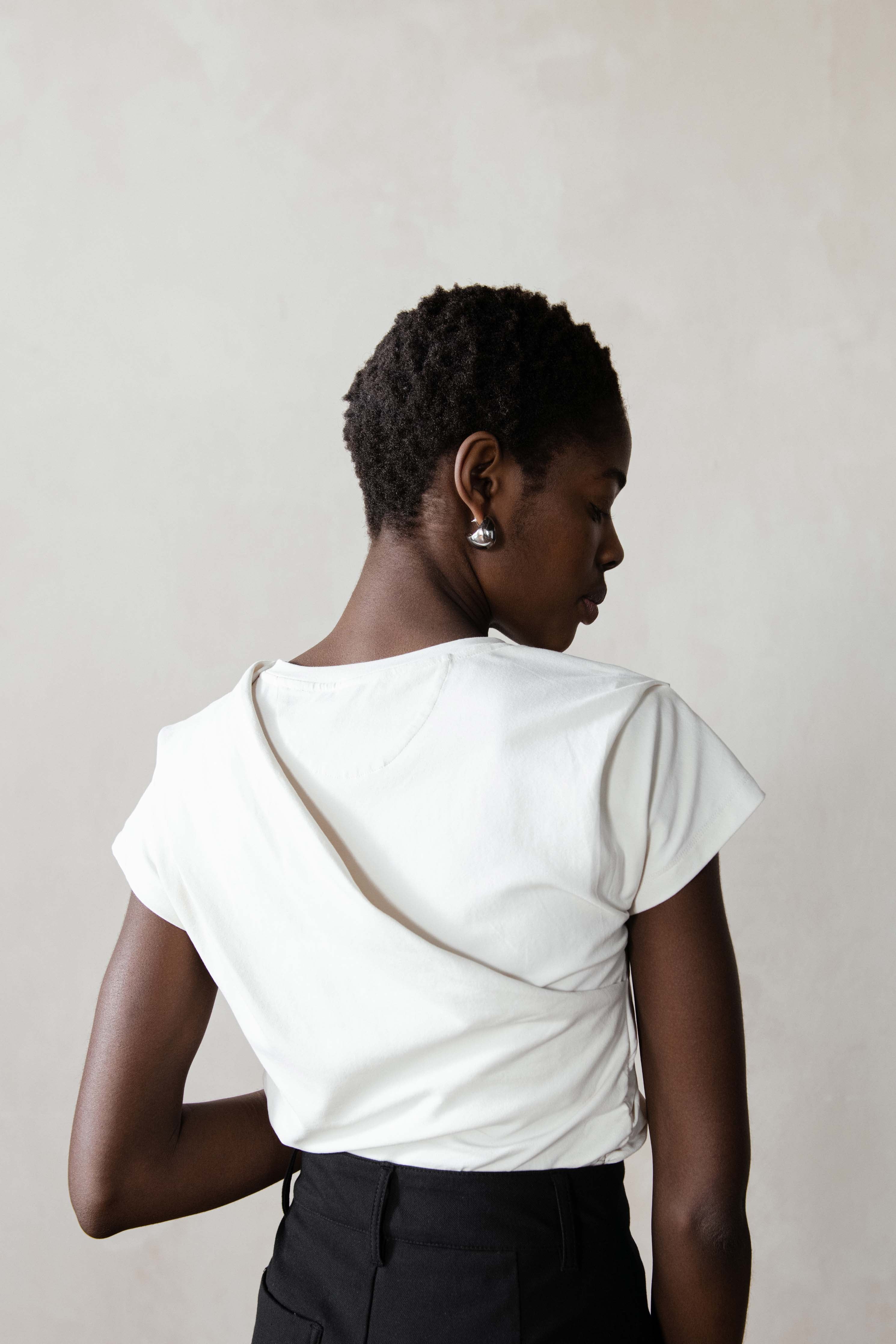 NORA TOP | bone | organic + earth dyed