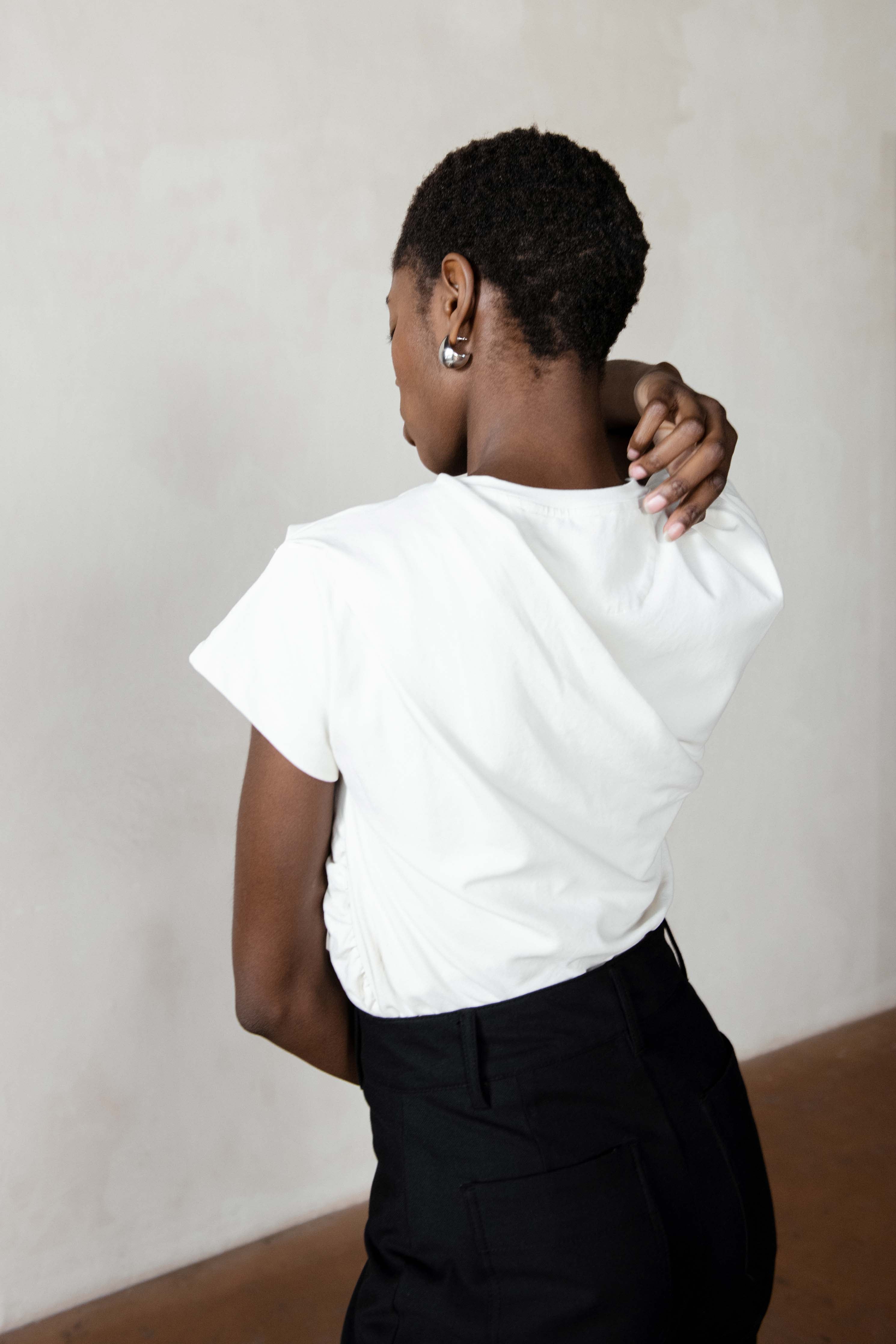 NORA TOP | bone | organic + earth dyed