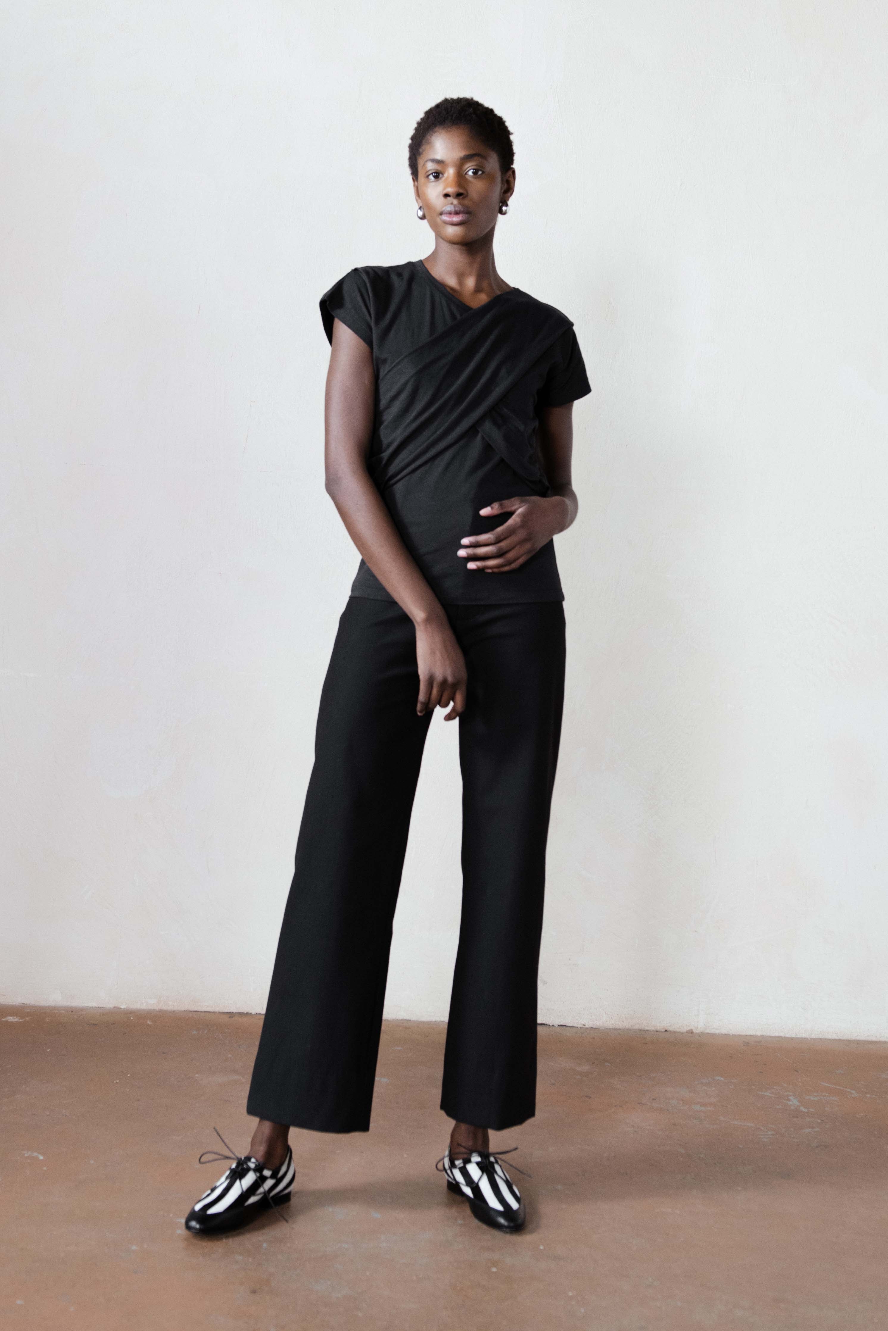 NORA TOP | noir | organic