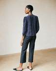 ALMOND BLOUSE | dotted navy | WAREHOUSE SALE