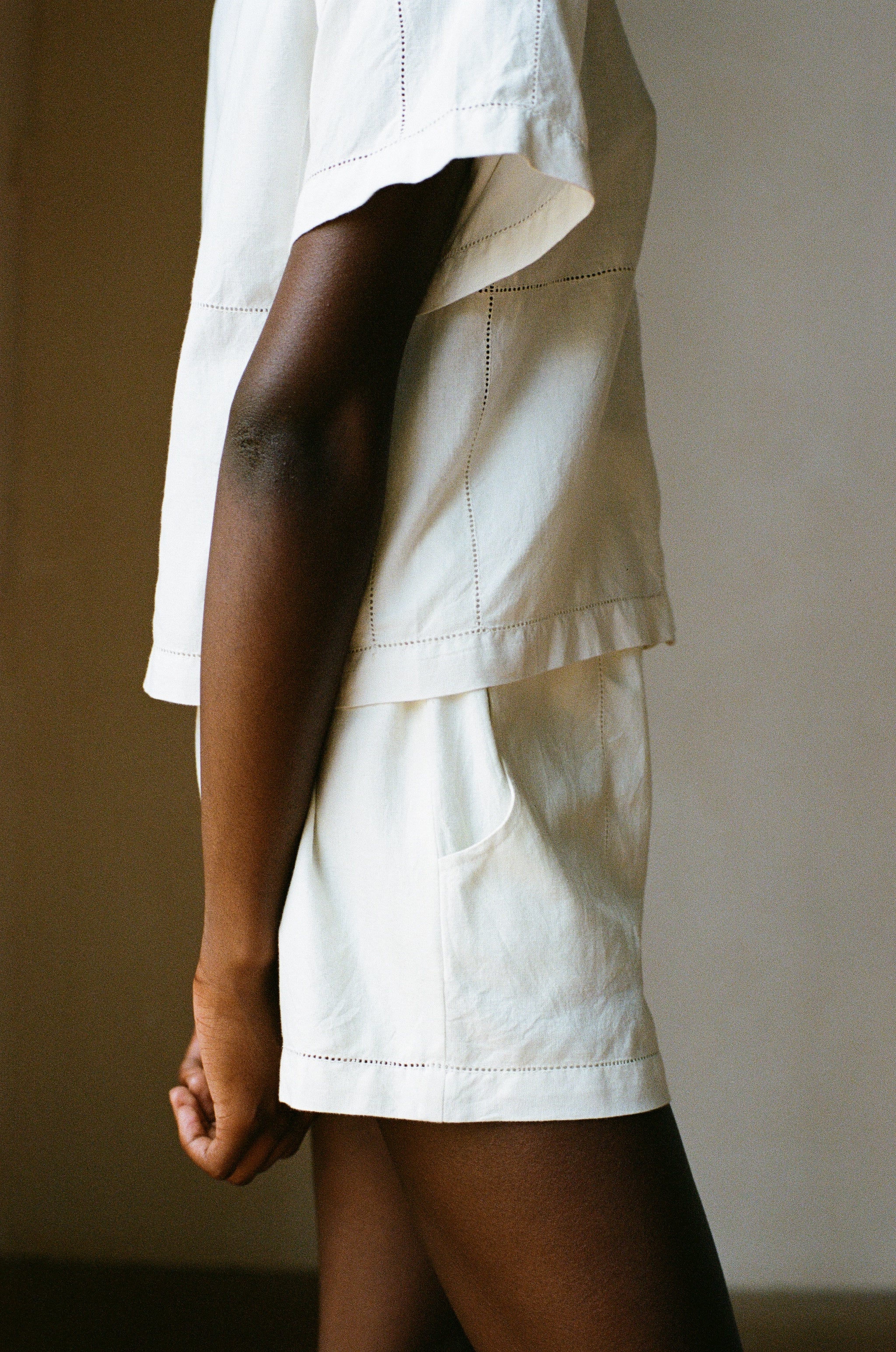 JUJU SHORT | bone | organic + earth dyed