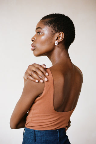 BODYSUIT | tobacco | organic + earth dyed