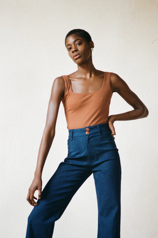 BODYSUIT | tobacco | organic + earth dyed
